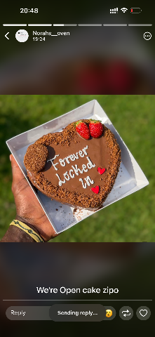 Love brown cake