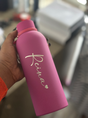 Printed Pink Thermoflask- multicolour