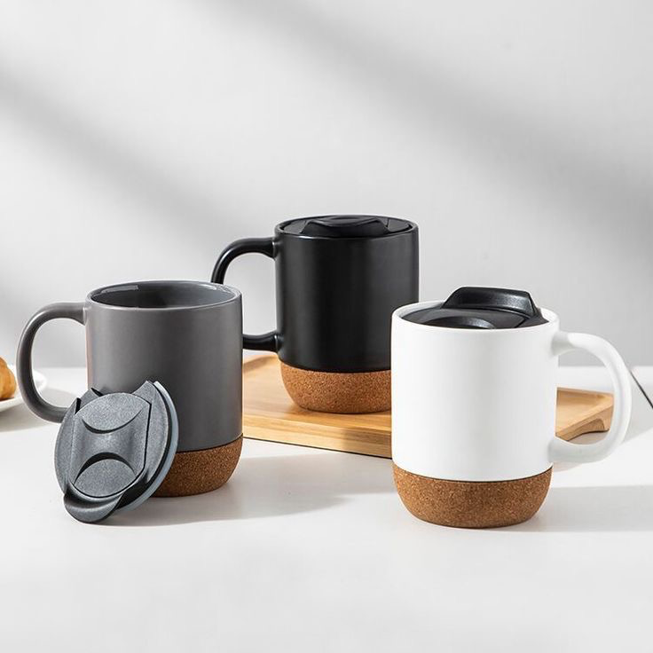 White Customized lid mug